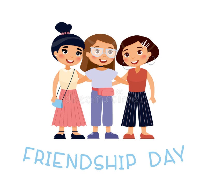 Three Best Friends Girls Stock Illustrations – 93 Three Best Friends Girls  Stock Illustrations, Vectors & Clipart - Dreamstime
