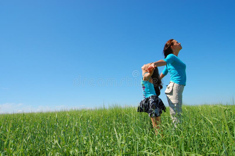 Friendship and happiness of mum and daughter