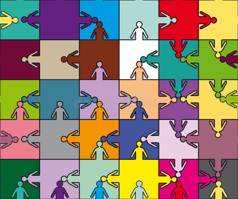 Friendship team puzzle stock illustration Friendship team puzzle stock illustration