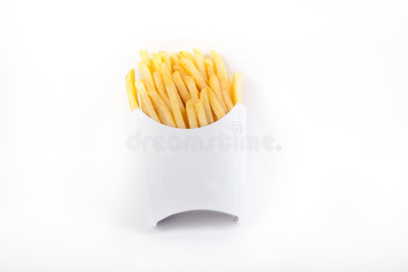 Frietjes in de verpakking royalty-vrije stock foto