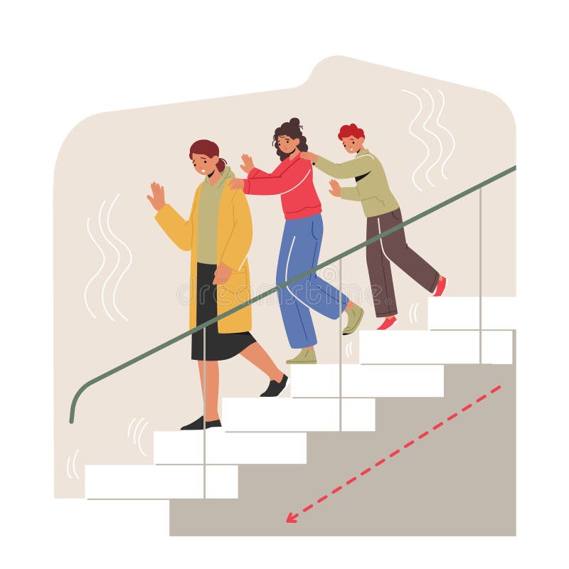 Stairs Descend Stock Illustrations &#8211; 151 Stairs Descend Stock ...