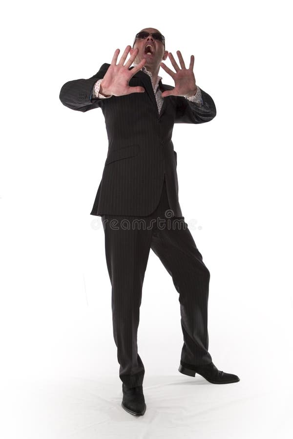 Frightened man 2 royalty free stock photo