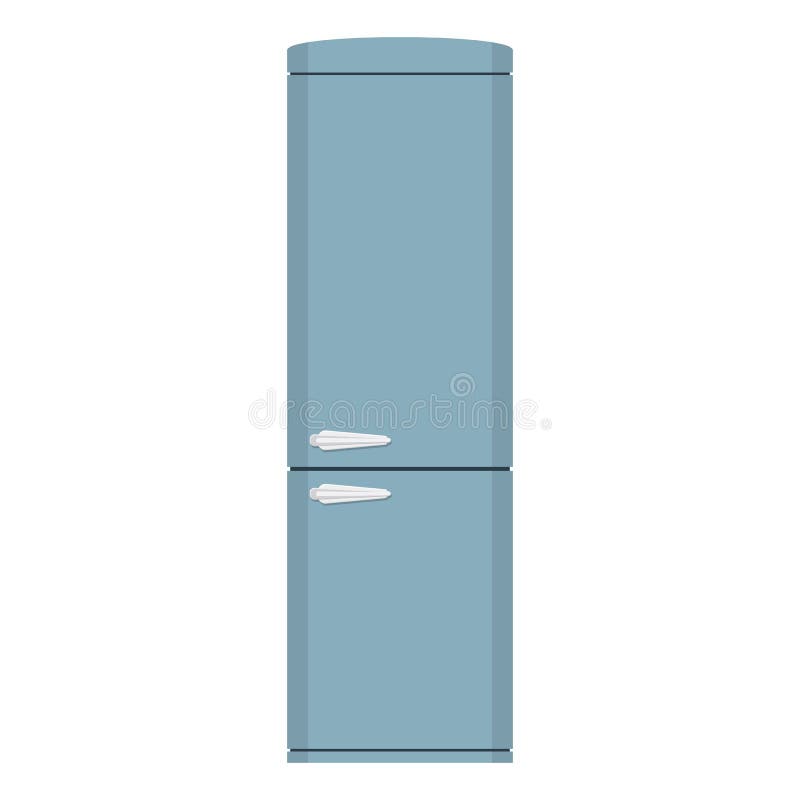 Refrigerador Moderno Con Las Puertas Abiertas. Stock de ilustración