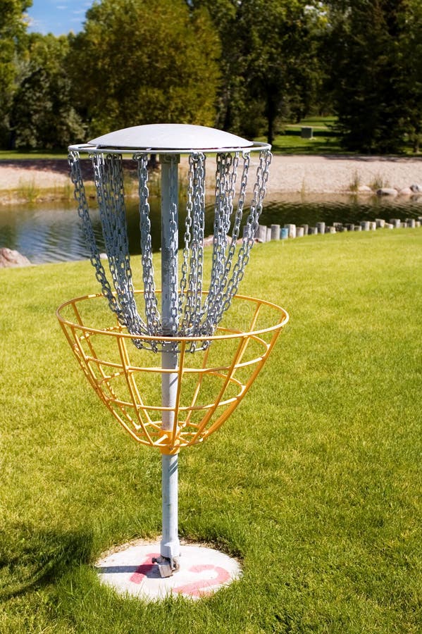 Frisbee Golf Cage stock photo. Image of autumn, tree 26882102