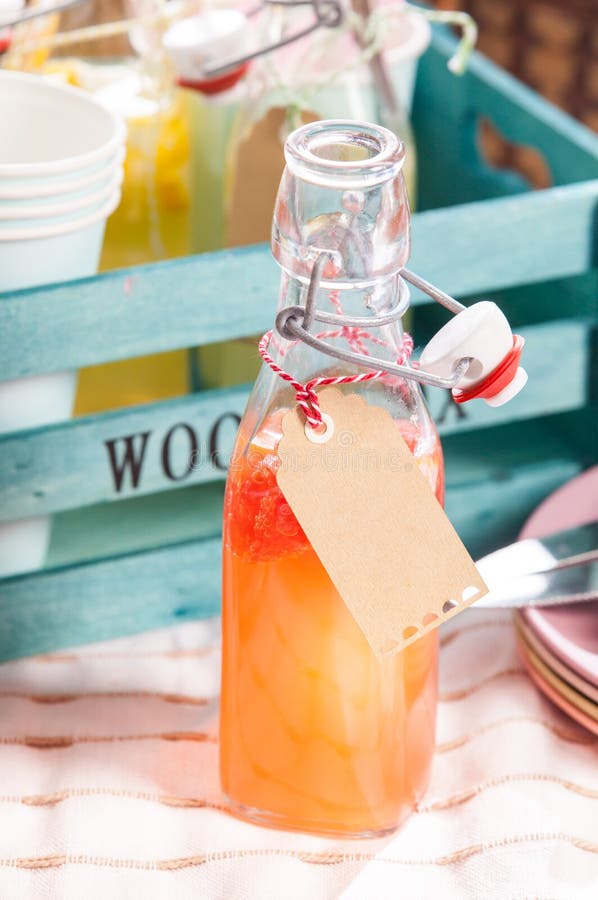 Frisch flüssig gemachter selbst gemachter Fruchtsaft lizenzfreie stockfotos