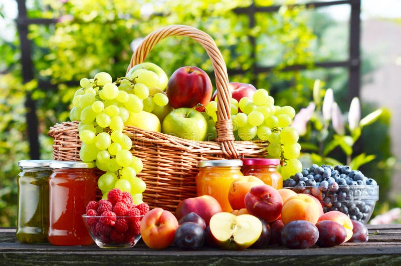 Fresh ripe organic fruits in the garden. Balanced diet. Fresh ripe organic fruits in the garden. Balanced diet.