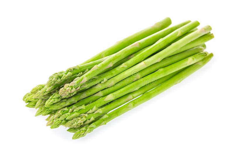 Frische rohe Sprösslinge des grünen Spargels lokalisiert auf weißem Hintergrund stockfotos Frische rohe Sprösslinge des grünen Spargels lokalisiert auf weißem Hintergrund stockfotos