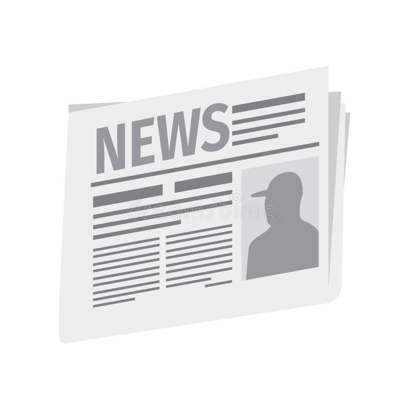 Frische Zeitung auf weißem Hintergrund vektor abbildung Frische Zeitung auf weißem Hintergrund vektor abbildung