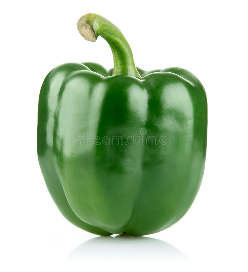 Frischer grüner Pfeffer getrennt stockbilder