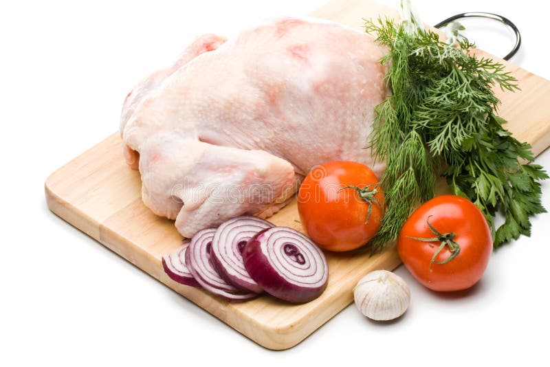 Frisches Huhn mit Gemüse