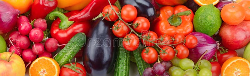 Frisches Obst und Gemüse lizenzfreies stockfoto