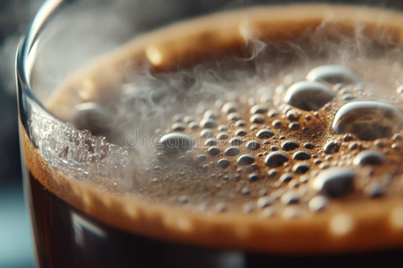 Frischgebackener Kaffee CloseUp stock abbildung