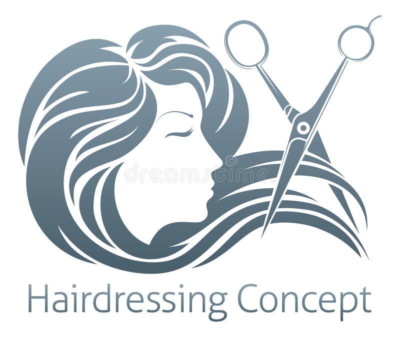 Friseur Woman Scissor Concept