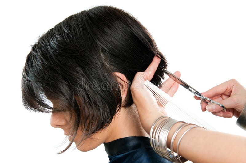 Friseurausschnitthaar stockfotografie
