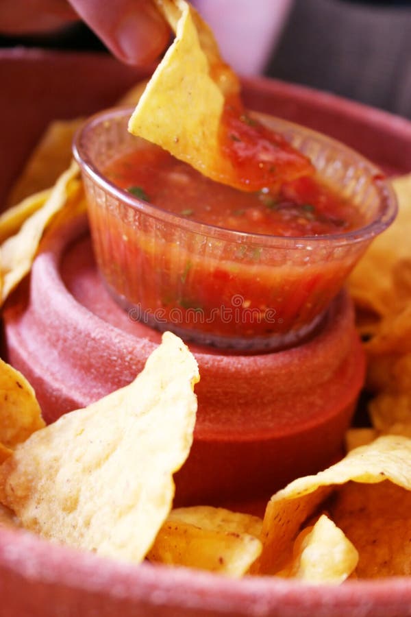 Frites et Salsa photos libres de droits Frites et Salsa photos libres de droits