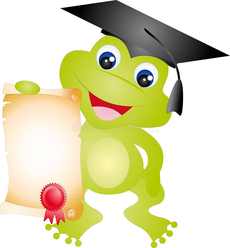 Frog isolated ob white background. Vector illustration. Intelligence level vectors