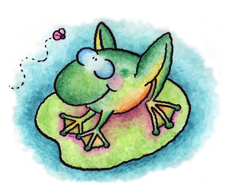 The frog royalty free illustration