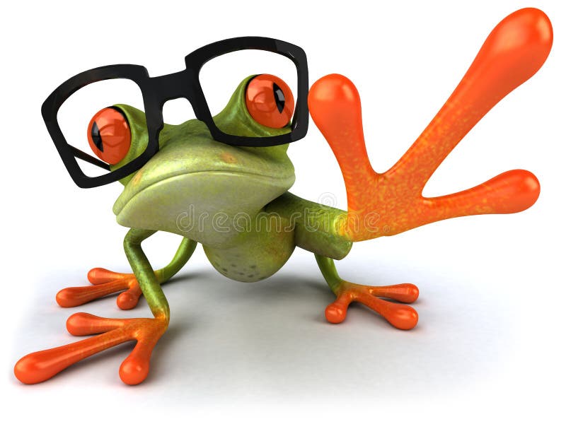 Frog with glasses stock illustration. Illustration of forest - 21768476