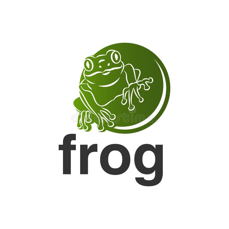 Frog Logo Design Vector Symbol Toad Stock Vector - Illustration of ...