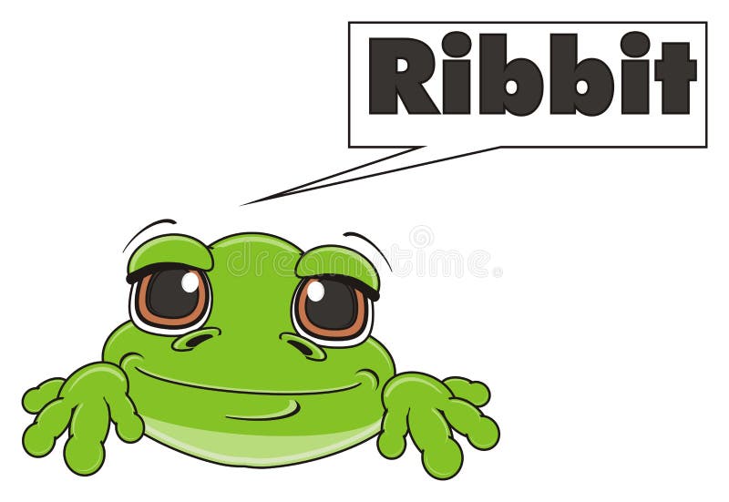 Frog say ribbit stock illustration. Illustration of reptile - 80215531