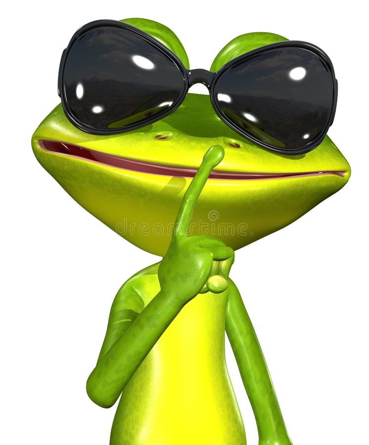 Frog with sunglasses stock illustration. Illustration of animal 40078752
