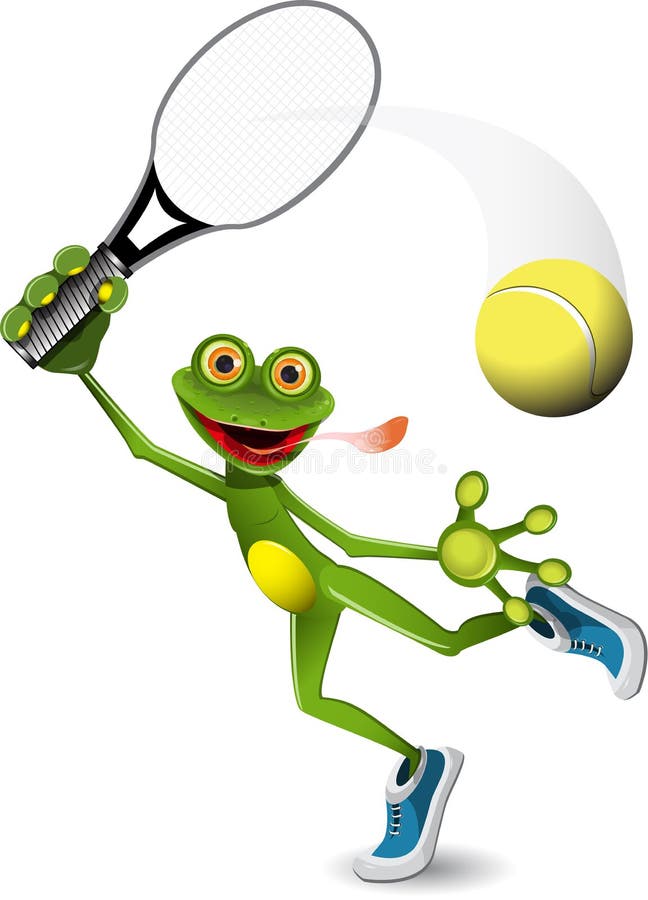 Frog tennis player