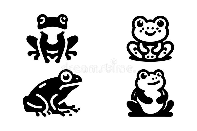 Frog on White Background Vector Stock Vector Illustration of children