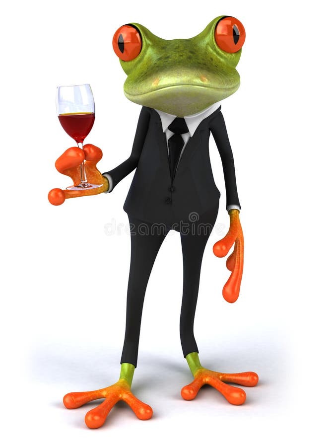Frog and wine stock illustration. Illustration of aqua 22666125