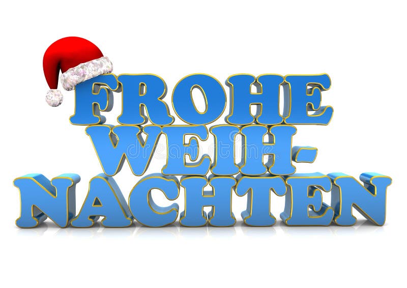 Frohe Weihnachten Auf Deutsch Stock Abbildung - Illustration von