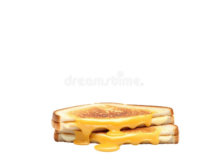 Fromage grillé sandwich gooey fromage fondu entre beurres tranches de pain grillé créatif vernis transparent bg chaud images stock