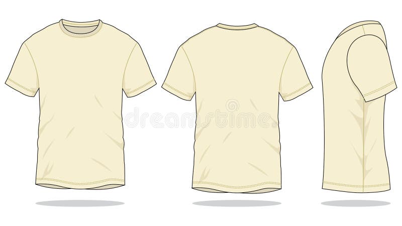 Round Neck T Shirts Template Stock Illustrations – 183 Round Neck