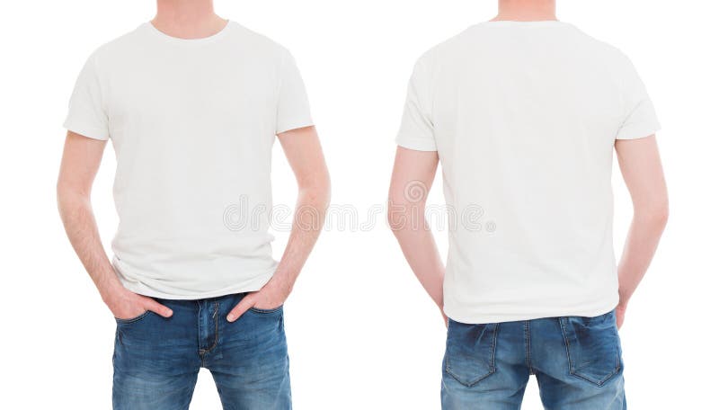 Download Front And Back View Tshirt Template. Stock Image - Image ...