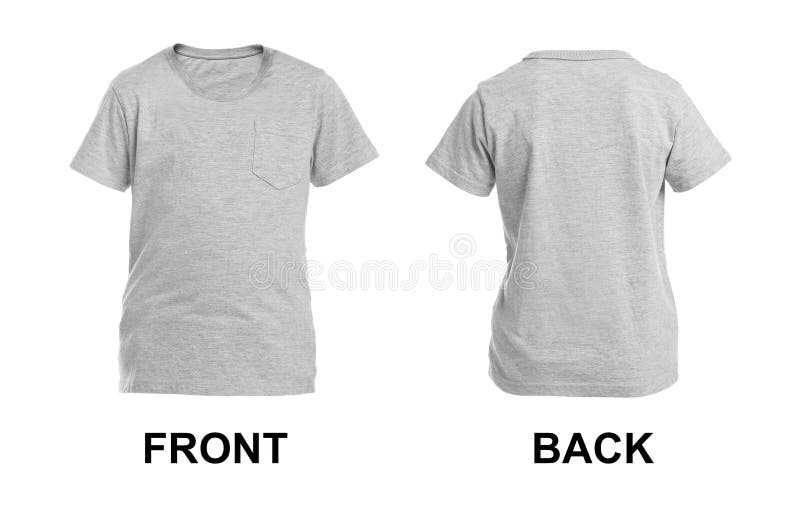 Gray T Shirt Front And Back