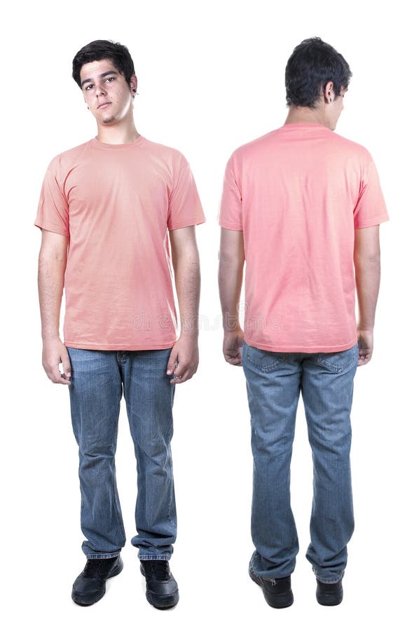 Front and back of young man standing stock photography Front and back of young man standing stock photography