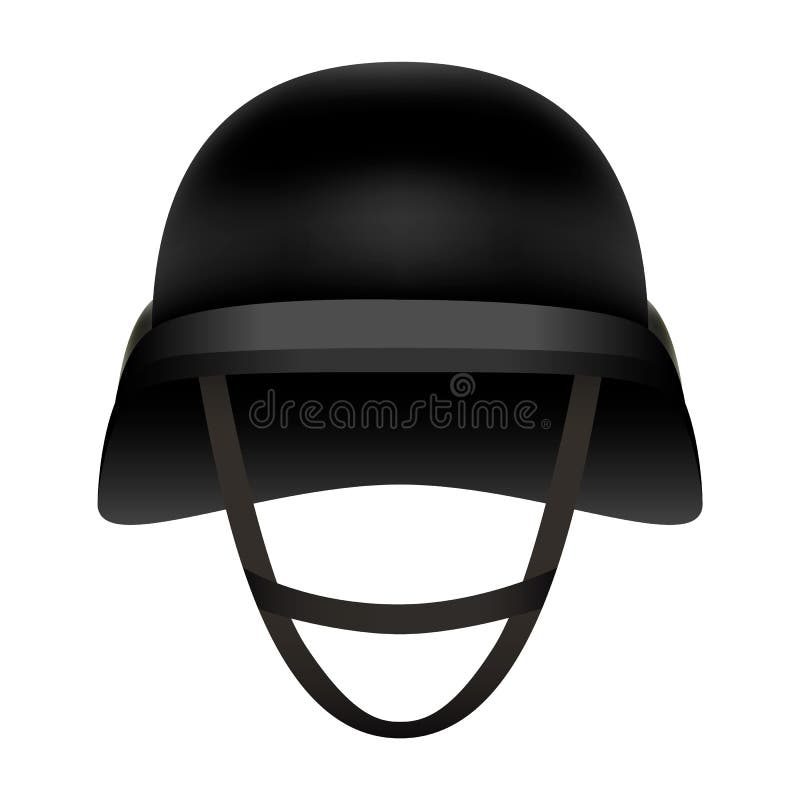 Download Front Of Black Helmet Mockup, Realistic Style Stock ...