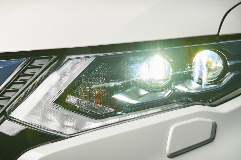 Front car headlight stock photo. Image of automotive 190662682