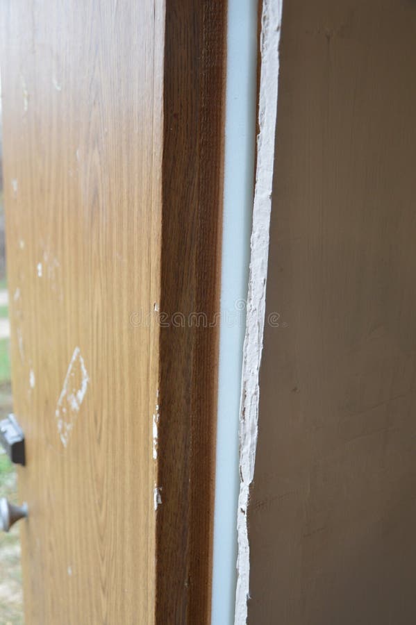 Front Door Insulation with Foam on the Box Stock Image Image of enter
