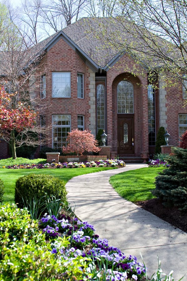 Front Door Walkway stock photo. Image of american, dreams 