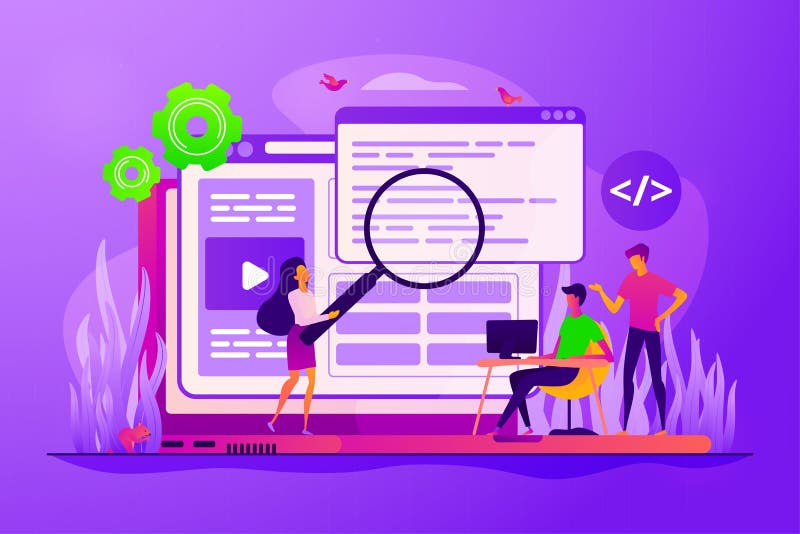 Front end development concept vector illustration stock illustration