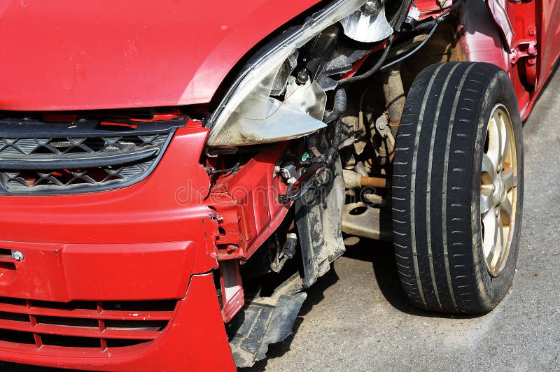 Front End of Wrecked Red Car, Accident Stock Photo Image of repair, wrecked 230146106