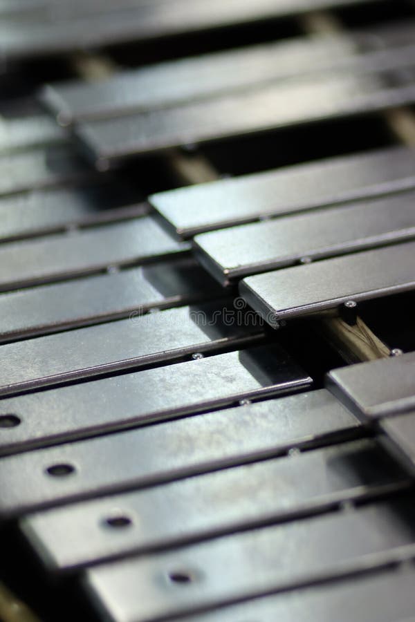 Front Ensemble Glockenspiel Key Closeup Stock Photo Image of