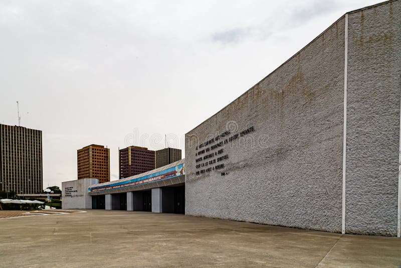 The front facade of St. Paul`s Catholic Cathedral Abidjan Ivory Coast.