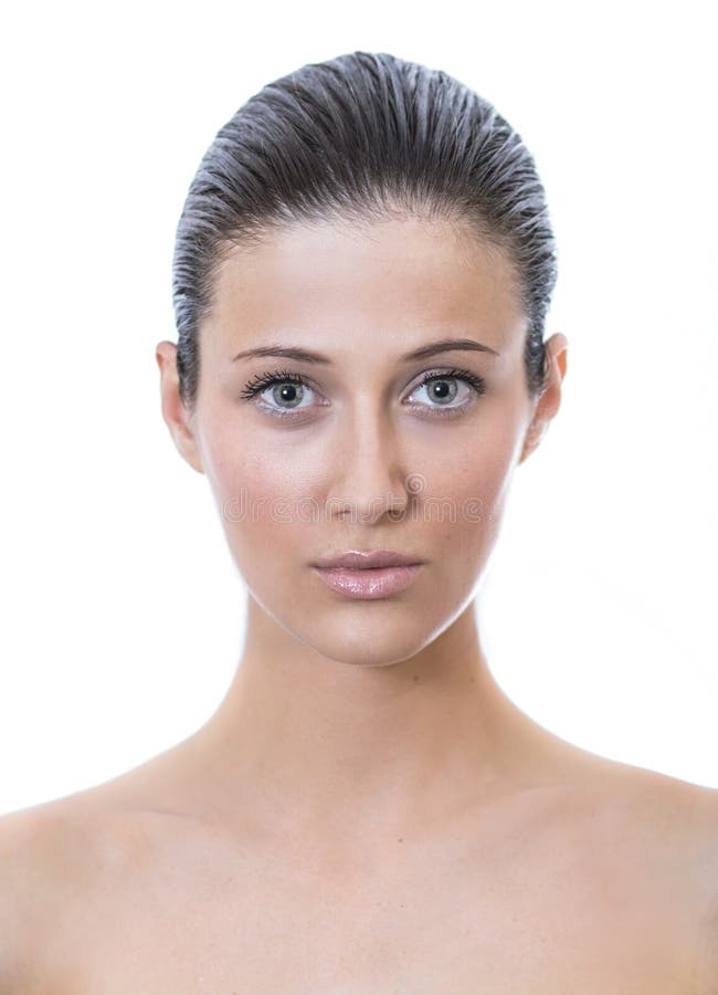 Woman Face Front - Face Front Girl Woman Beautiful Studio Close ...