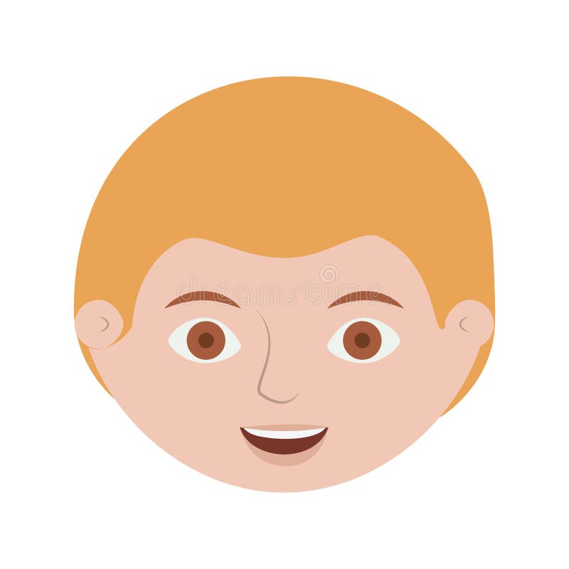Front face blond man smiling royalty free illustration
