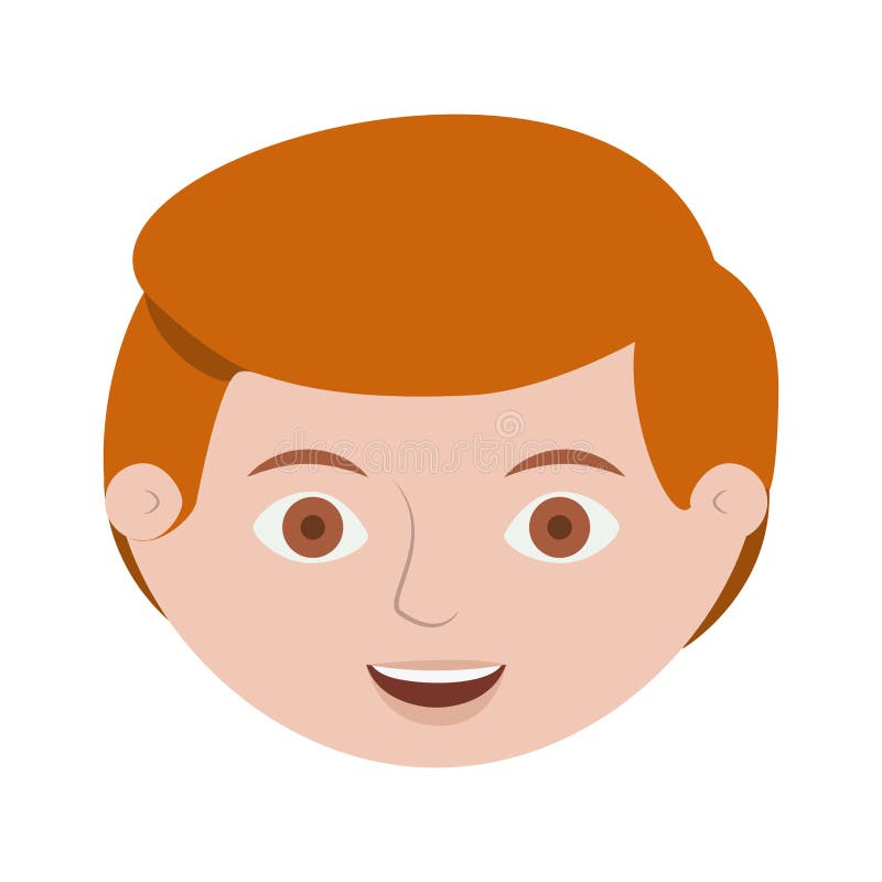 Front Face Redhead Man Hairstyle Stock Vector - Illustration of mister ...