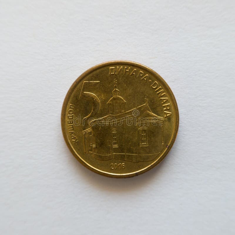 The Front Of The Five Dinar Coin The Rsd Symbol The Currency Of The the-front-of-the-five-dinar-coin-the-rsd-symbol-the-currency-of-the