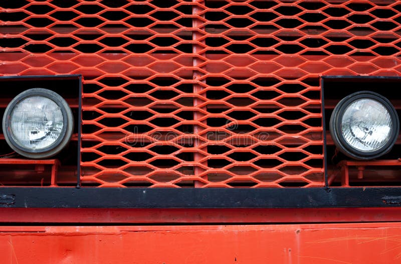 Front of Giant vintage mining truck