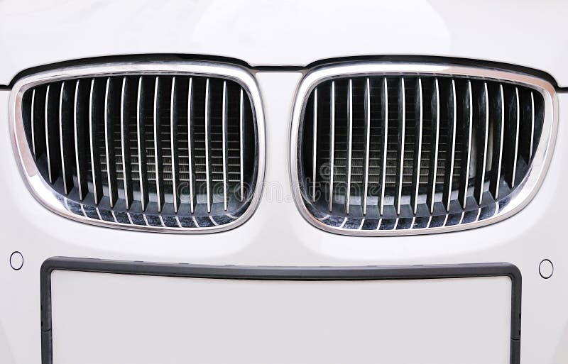 Front Grill Of BMW White Car Stock Image Image 8479053