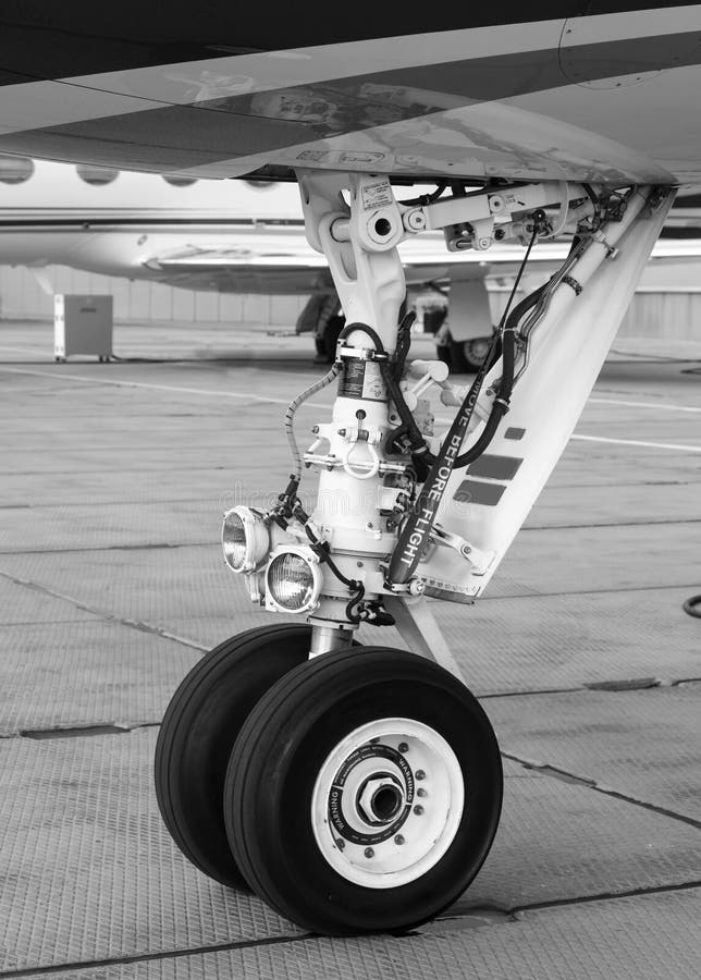 Front Landing Gear Light Aircraft Stock Photo Image of aviation