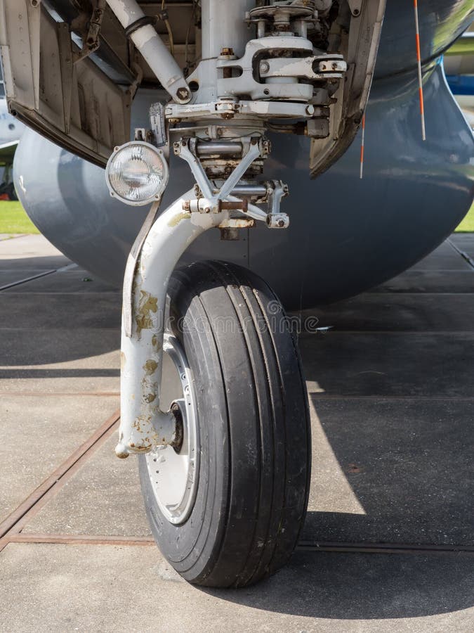 Front Landing Wheel Of A Plane Stock Image Image 34814571